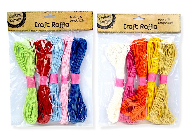 Raffia Twisted 10 Colours x 15m ea KK